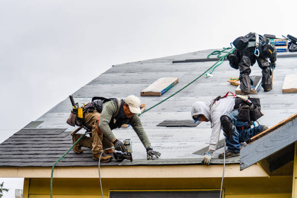 Professional Gutter Installation technician working in Hobart, OK